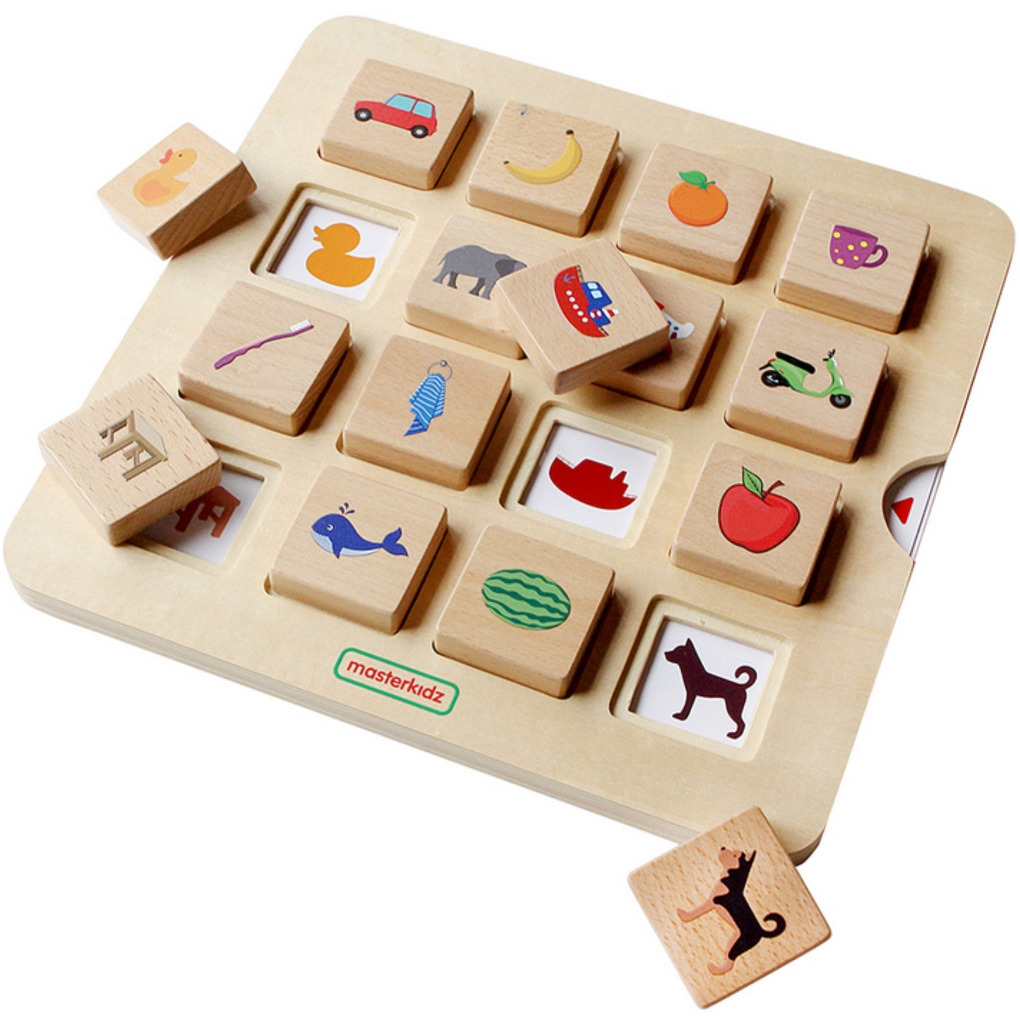 MASTERKIDZ Árnyékpárosító Montessori Játék – Fejlesztő Fa Párosító Játék 3 Éveseknek